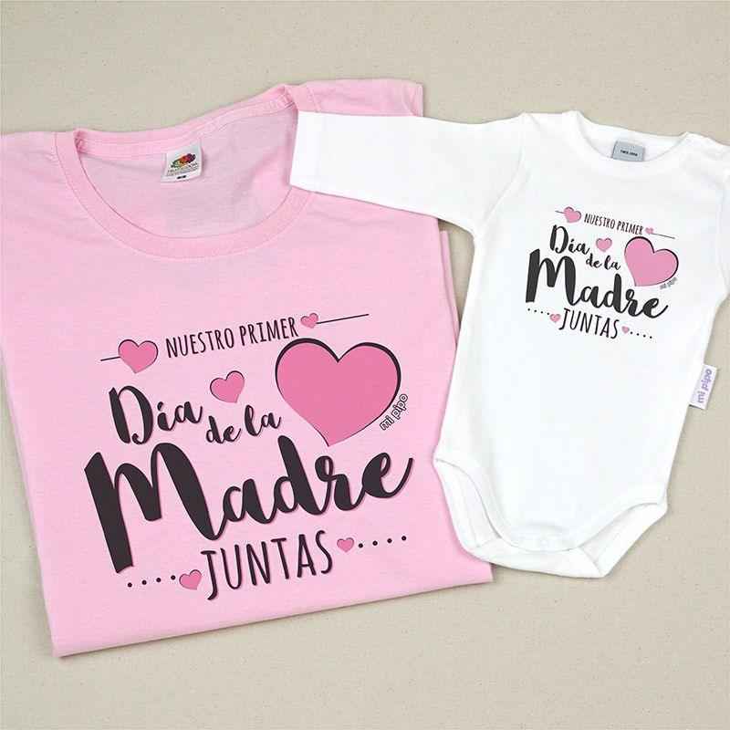 Imagen del ProductoCamisetas Mama/Hijo Primer dia madre rosa